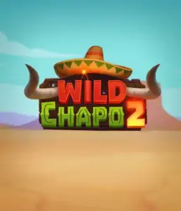 Experience the lively Mexican desert with Wild Chapo 2 slot by Relax Gaming, highlighting a whimsical bull wearing a sombrero set against a serene desert backdrop. This graphic portrays the fun and adventure of the game, ideal for those who love culturally inspired slots, providing a delightful play experience.